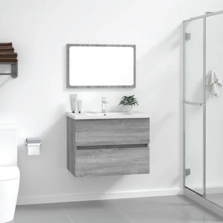 Set de muebles de baño 2 pzas madera contrachapada gris sonoma de , Muebles de baño - Ref: Foro24-815736, Precio: 75,69 €, De...