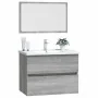 Set de muebles de baño 2 pzas madera contrachapada gris sonoma de , Muebles de baño - Ref: Foro24-815736, Precio: 75,69 €, De...