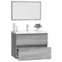 Set de muebles de baño 2 pzas madera contrachapada gris sonoma de , Muebles de baño - Ref: Foro24-815736, Precio: 75,69 €, De...