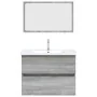 Set de muebles de baño 2 pzas madera contrachapada gris sonoma de , Muebles de baño - Ref: Foro24-815736, Precio: 75,69 €, De...