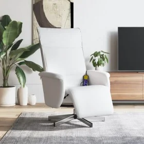 Sillón reclinable masaje con reposapiés cuero