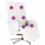 Sillón reclinable masaje con reposapiés cuero sintético blanco | Foro24.es | Tu tienda online para hogar, jardín y más Foro24.es