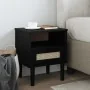 Mesita noche SENJA aspecto ratán madera pino negro 40x35x48 cm von , Nachttische - Ref: Foro24-358012, Preis: 62,88 €, Rabatt...