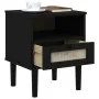 Mesita noche SENJA aspecto ratán madera pino negro 40x35x48 cm von , Nachttische - Ref: Foro24-358012, Preis: 62,88 €, Rabatt...