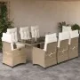 Set comedor de jardín 9 pzas con cojines ratán sintético beige by , Garden sets - Ref: Foro24-3212927, Price: 1,00 €, Discoun...
