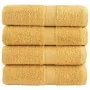 Toallas SOLUND 4 unidades dorado 30x30 cm 600 gsm | Foro24.es | Tu tienda online para hogar, jardín y más Foro24.es