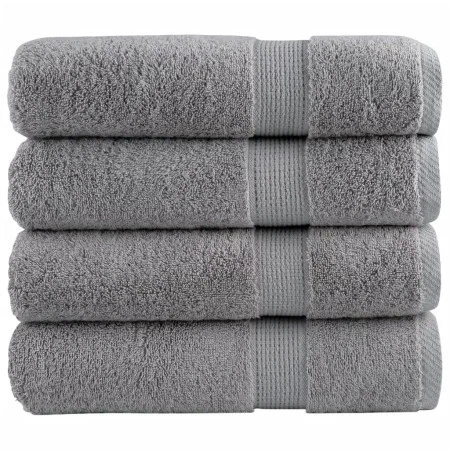 Toallas de baño SOLUND 4 unidades gris 100x150 cm 600 gsm | Foro24.es | Tu tienda online para hogar, jardín y más Foro24.es