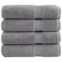 Toallas de baño SOLUND 4 unidades gris 100x150 cm 600 gsm | Foro24.es | Tu tienda online para hogar, jardín y más Foro24.es