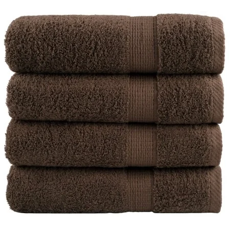 Toallas de mano SOLUND 4 unidades marrón 50x100 cm 600 gsm | Foro24.es | Tu tienda online para hogar, jardín y más Foro24.es