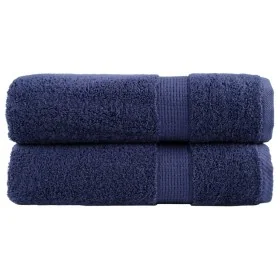 Toallas de mano SOLUND 2 uds azul marino 50x100