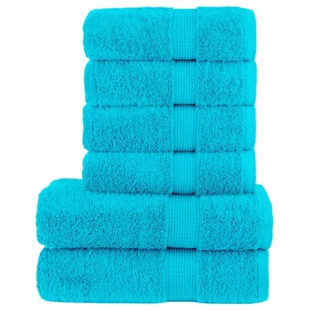 Juego de toallas premium SOLUND 6 unidades turquesa 600 gsm by , Towels - Ref: Foro24-137566, Price: 51,72 €, Discount: -5%%