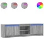 Mueble de TV con LED madera ingeniería gris Sonoma 180x34x50 cm by , TV Furniture - Ref: Foro24-3307917, Price: 161,15 €, Dis...