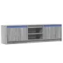 Mueble de TV con LED madera ingeniería gris Sonoma 180x34x50 cm by , TV Furniture - Ref: Foro24-3307917, Price: 161,15 €, Dis...