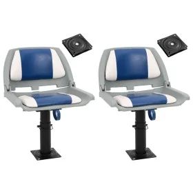 Asientos de barco con pedestal 2 uds altura ajustable 360° by , Boats - Ref: Foro24-3294956, Price: 248,88 €, Discount: -5%%