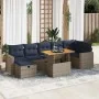 Juego Sofá Jardín 8 Piezas con Cojines Marrón Poli Ratán Acacia von , Gartensets - Ref: Foro24-3328013, Preis: 600,98 €, Raba...