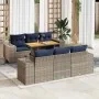 Set de sofás de jardín 7 pzas con cojines ratán sintético gris | Foro24.es | Tu tienda online para hogar, jardín y más Foro24.es