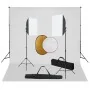 Kit de estudio fotográfico con luces softbox, fondo y reflector by , Flashes and studio lighting - Ref: Foro24-3067053, Price...