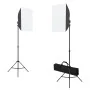 Kit de estudio fotográfico con luces softbox, fondo y reflector by , Flashes and studio lighting - Ref: Foro24-3067053, Price...