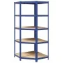 Estantería esquina 5 niveles madera contrachapada y acero azul by , Industrial shelving - Ref: Foro24-4016964, Price: 100,36 ...