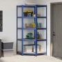 Estantería esquina 5 niveles madera contrachapada y acero azul by , Industrial shelving - Ref: Foro24-4016964, Price: 100,36 ...