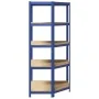 Estantería esquina 5 niveles madera contrachapada y acero azul by , Industrial shelving - Ref: Foro24-4016964, Price: 100,36 ...