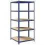 Estantería esquina 5 niveles madera contrachapada y acero azul by , Industrial shelving - Ref: Foro24-4016964, Price: 100,36 ...