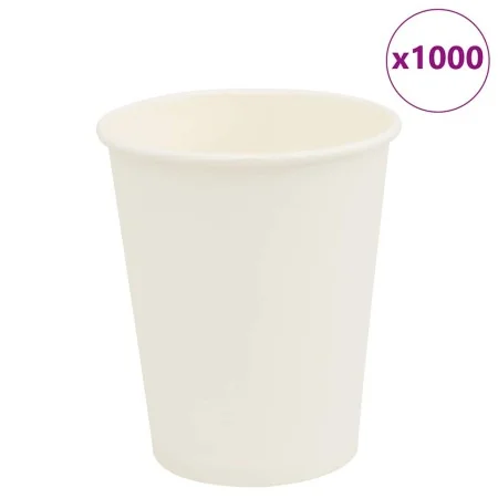 Tazas de café de papel 1000 uds 8oz 200ml blanco de , Vasos desechables - Ref: Foro24-4102791, Precio: 69,25 €, Descuento: -5%%