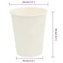 Tazas de café de papel 1000 uds 8oz 200ml blanco de , Vasos desechables - Ref: Foro24-4102791, Precio: 69,25 €, Descuento: -5%%