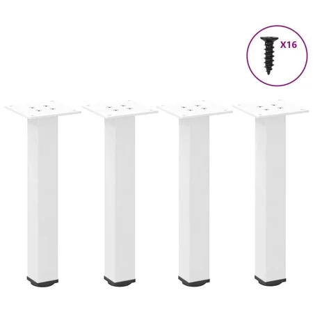 Patas para mesa de centro 4 uds acero blanco 42-44 cm | Foro24.es | Tu tienda online para hogar, jardín y más Foro24.es