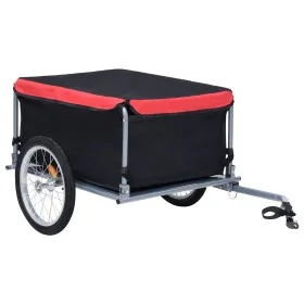 Remolque para bicicletas negro y rojo 65 kg by , Bicycle trailers - Ref: Foro24-92588, Price: 141,76 €, Discount: %