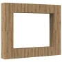 Mueble para TV de pared madera contrachapada artesanal 8 piezas de , Muebles TV - Ref: Foro24-3328954, Precio: 384,33 €, Desc...