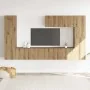 Muebles de TV de pared 7 uds madera ingeniería roble artesanal de , Muebles TV - Ref: Foro24-3328980, Precio: 266,66 €, Descu...