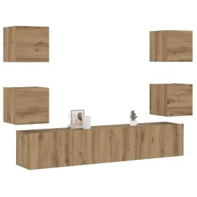 Comprar Muebles de TV de pared 6 uds madera