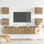 Muebles de TV de pared 6 uds madera ingeniería roble artesanal de , Muebles TV - Ref: Foro24-3328968, Precio: 172,63 €, Descu...