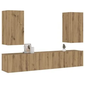 Comprar Muebles de TV de pared 4 uds madera
