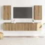 Muebles de TV de pared 4 uds madera ingeniería roble artesanal de , Muebles TV - Ref: Foro24-3328982, Precio: 158,27 €, Descu...