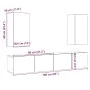 Muebles de TV de pared 4 uds madera ingeniería roble artesanal de , Muebles TV - Ref: Foro24-3328982, Precio: 158,27 €, Descu...