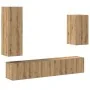 Mueble para TV de pared madera contrachapada artesanal 4 piezas de , Muebles TV - Ref: Foro24-3329152, Precio: 172,29 €, Desc...