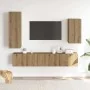 Mueble para TV de pared madera contrachapada artesanal 4 piezas de , Muebles TV - Ref: Foro24-3329152, Precio: 172,29 €, Desc...