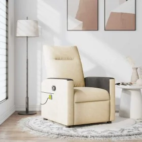 Comprar Sillón de masaje reclinable de tela crema