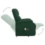 Sillón de masaje elevable tela verde oscuro by , Electric massage chairs - Ref: Foro24-329715, Price: 387,54 €, Discount: -5%%