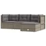 Set de muebles de jardín 4 pzas y cojines ratán sintético gris | Foro24.es | Tu tienda online para hogar, jardín y más Foro24.es
