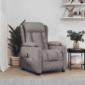 Sillón de masaje reclinable de tela gris taupé de , Sillones de masaje eléctricos - Ref: Foro24-339066, Precio: 245,88 €, Des...