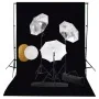 Kit estudio fotográfico lámparas, sombrillas, fondo y reflector | Foro24.es | Tu tienda online para hogar, jardín y más Foro24.es