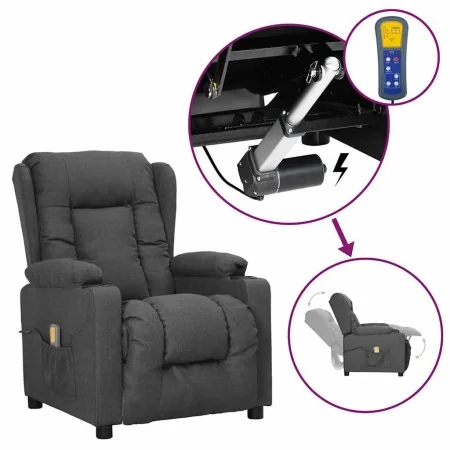 Sillón de masaje elevable tela gris oscuro | Foro24.es | Tu tienda online para hogar, jardín y más Foro24.es