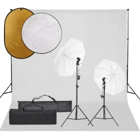 Kit de estudio fotográfico con set de luces, fondo y reflector by , Flashes and studio lighting - Ref: Foro24-3094659, Price:...