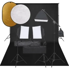 Kit de estudio fotográfico con set de luces, fondo y reflector by , Flashes and studio lighting - Ref: Foro24-3094692, Price:...
