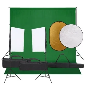 Kit de estudio fotográfico con set de luces, fondo y reflector de , Flashes e iluminaciones de estudio - Ref: Foro24-3094755,...