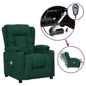 Sillón de masaje eléctrico tela verde oscuro by , Electric massage chairs - Ref: Foro24-3098795, Price: 270,64 €, Discount: -5%%