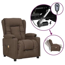 Sillón de masaje eléctrico tela gris taupé by , Electric massage chairs - Ref: Foro24-3098797, Price: 287,07 €, Discount: -5%%